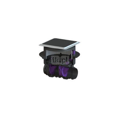 Automatyczny zawór zwrotny (zasuwa burzowa) Staufix SWA zabudowa w płycie bez króćca dopływowego i odpływowego z pokrywą czarną