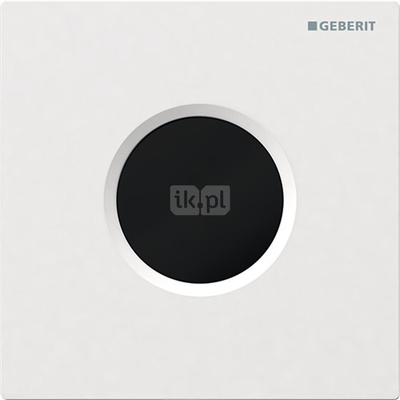 Elektroniczny zawór spłukujący Geberit do pisuaru, zasilanie bateryjne, Typ 01, biały, okrągły