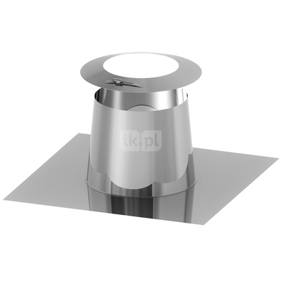 Przejście przez dach płaski aluminiowe z kołnierzem fi200mm