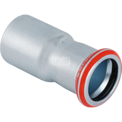 Przedłużka GEBERIT Mapress C-Stahl redukcja, stal (ocynk), 66.7 mm, DN 65 x 54 mm x DN 50 (końcówka wciskowa x końcówka wciskana)