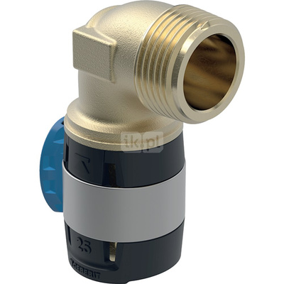 Kolano przejściowe 90' GEBERIT FlowFit, brąz bezołowiowy, 1/2'' x 20 mm (GZ x łącznik zaprasowywany)