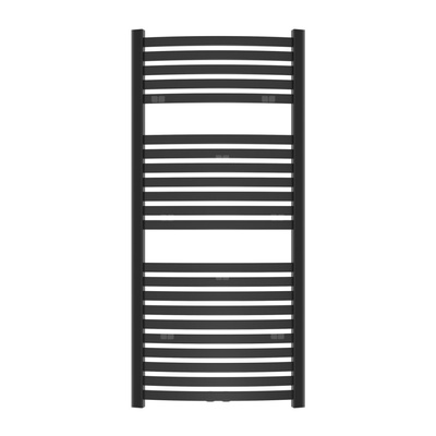 Grzejnik łazienkowy drabinkowy czarny z akcesoriami