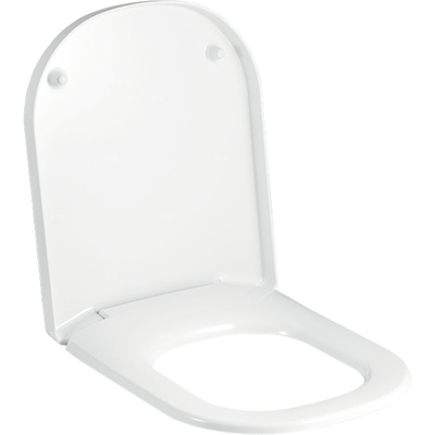 Deska sedesowa Geberit Renova Plan, kształt geometryczny, mocowanie od góry: Wolne opadanie=Nie, Mocowanie=Od góry, Biały / Błyszczący