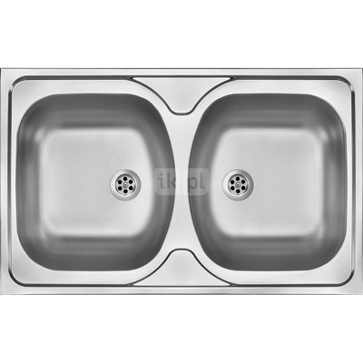 Zlew. tango dekor 2k b/o 800x500x140, 2" + osprzęt