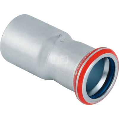 Przedłużka GEBERIT Mapress C-Stahl FKM redukcja, stal (ocynk galwaniczny/elektrolityczny) (ocynk), 88.9 mm, DN 80 x 54 mm x DN 50 (końcówka wciskowa x mufa zaprasowywana) z uszczelką