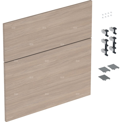 Zestaw frontów szuflad (2 szt.) do dolnej szafki pod umywalkę GEBERIT iCon, kol. dąb melamina, struktura drewna szer.600 mm