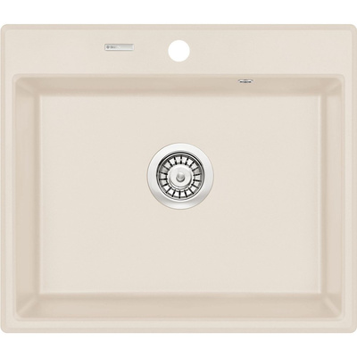 Zlew. andante beż granit 1k 600x520x210 + osprzęt space-saver