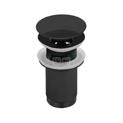 Zestaw odpływowy do umywalki PERFEXIM SPPM03OW czarny mat 2 3/4'', przycisk duży okrągły wypukły