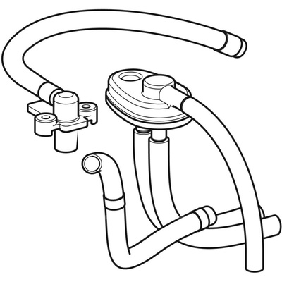 Zestaw wężyków z klamrą, do Geberit AquaClean Sela (produkowanych do 2018 roku)