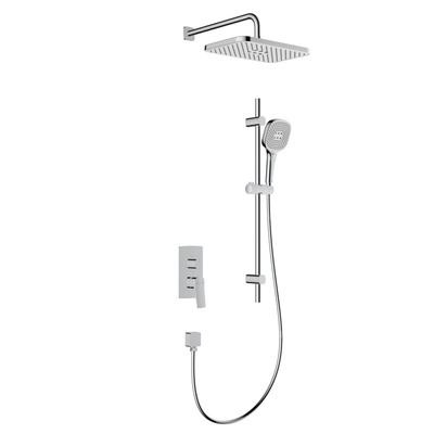 Zestaw natryskowy Malaga, podtynkowy z drążkiem przesuwnym, chrom