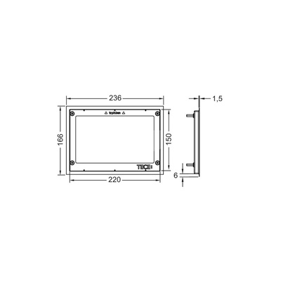 TECEloop - Ramka maskująca z metalu chrom połysk