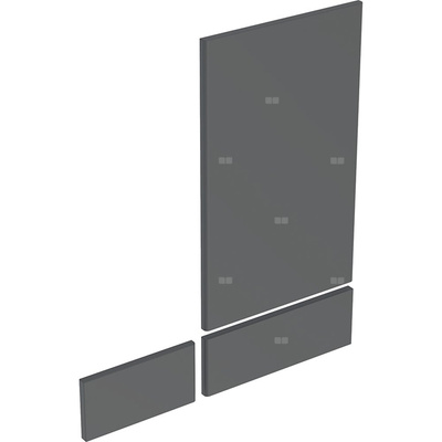 Zestaw drzwi (3 szt.) do szafki z lustrem GEBERIT, kol. biały wysoki połysk