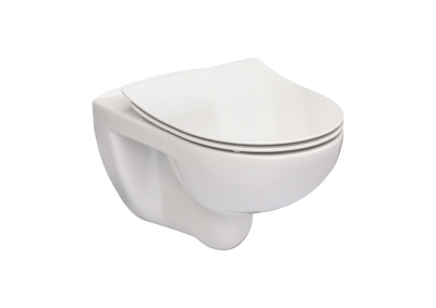 Zestaw miska WC podwieszana Roca Victoria 35cm z deską wolnoopadającą biały A34H398000