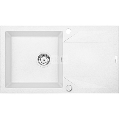 Zlew. evora alabaster granit 1k z/o 780x440x193, 3,5" + osprzęt space-saver