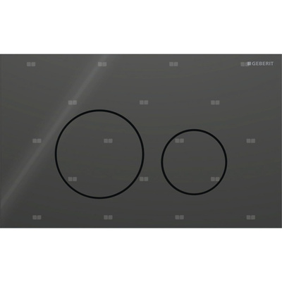 Przycisk uruchamiający Geberit Sigma40, przedni, szkło czarne, okrągły