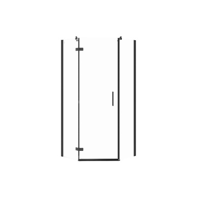 KABINA PRYSZNICOWA PIĘCIOKĄTNA CITY CZARNA 90X90X195 LEWA TRANS.