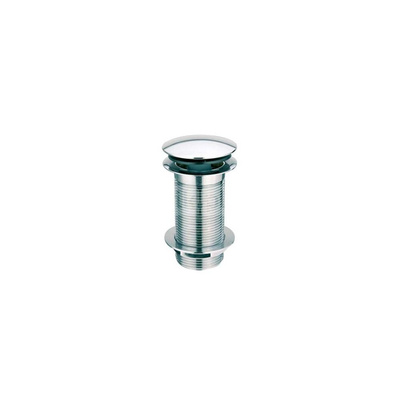 Spust umyw."klik-klak" DEKORACYJNY 11/4"x60mm z małą nakrętką bez przelewu STAL SZCZOTKOWANA