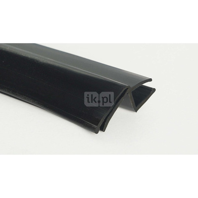 Uszczelka 2-piórowa nero do kabiny, do szyb 6 mm, długość 1960 mm, (seria kerria plus)