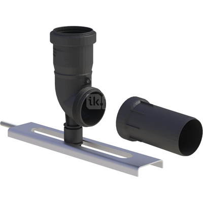 Kolano krótkie fi100mm z podporą i sztucerem gwintowanym