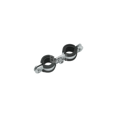 Obejma z gumową wkładką podwójna - 32-36