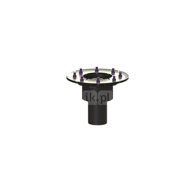 Korpus wpustu Ecoguss DN 80, odpł. pionowy, z kołnierzem dociskowym,