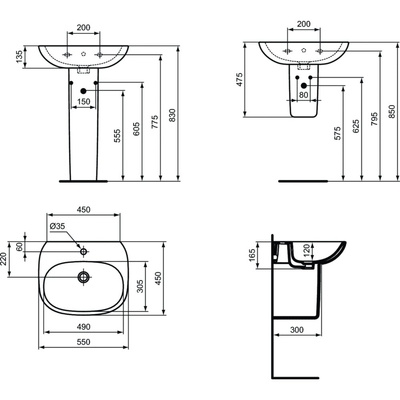 TESI UMYWALKA 55 CM LIGHT DESIGN