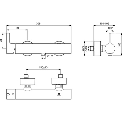 JOY BATERIA NATRYSKOWA CHR