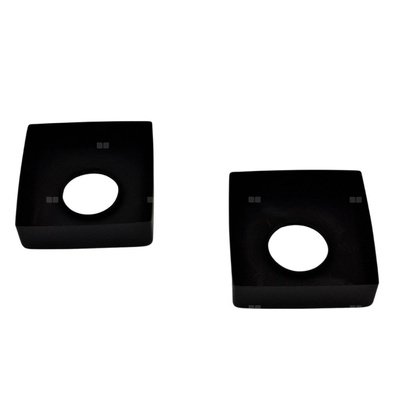 Rozety kwadratowe do baterii wannowej Paros, czarny