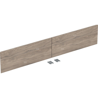 Zestaw frontów szuflad (2 szt.) do dolnej szafki pod umywalkę z dwoma szufladami GEBERIT ONE, kol. hikora melamina o strukturze drewna