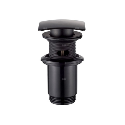 Korek click-clack, mosiężny, uniwersalny, duży grzybek kwadrat czarny