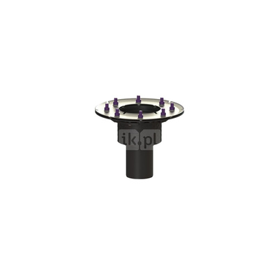 Korpus wpustu Ecoguss DN80, odpł. pionowy, z dociskowym kołnierzem, bez syfonu