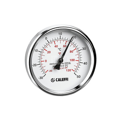 Termometr do instalacji chłodniczych. Przyłącze środkowe, tylne 1/2", tylne 45 mm, -30-50  st. C