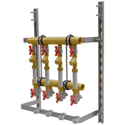 Moduł centralnego ogrzewania zespołu rozdzielaczy mieszkaniowych - 2 mieszkania