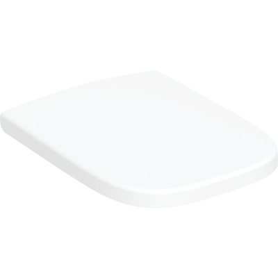 Deska sedesowa Geberit Light Square: Wolne opadanie=Tak, Zawiasy wypinane=Tak, Mocowanie=Od góry, Biały-alpin / Błyszczący