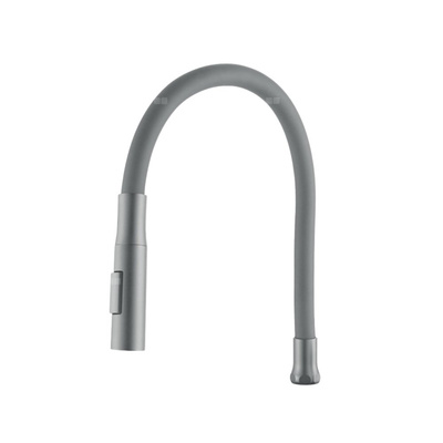 ELASTYCZNA WYLEWKA 2F Z PRZYCISKIEM DO BATERII ZLEW, SZARA