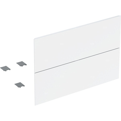 Zestaw frontów szuflad (2 szt.) do dolnej szafki pod umywalkę z dwoma szufladami GEBERIT ONE, kol. biały wysoki połysk szer.750 mm
