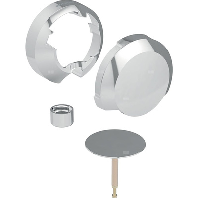 Zestaw wykończeniowy Geberit do zestawu odpływowo-przelewowego do wanien i brodzików d52, z dopływem, chrom błyszczący