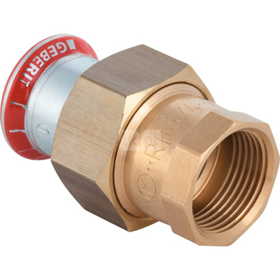 Śrubunek hydrauliczny GEBERIT Mapress C-Stahl FKM przejściowy stal GW 2'' 54 mm z pierścieniem zacinającym