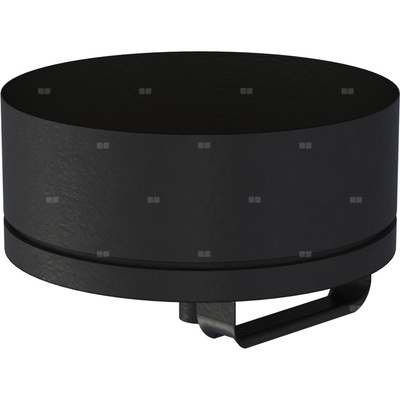 Naczynie na sadzę z miską kondensacyjną fi130mm lakierowane na czarno