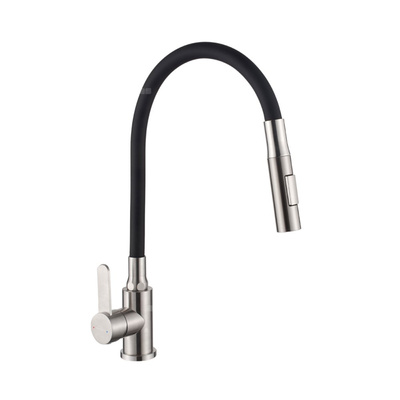 BATERIA ZLEWOZMYWAKOWA ROKO Z RUCHOMĄ 2F WYLEWKĄ, INOX / CZARNA