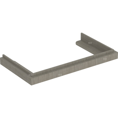 Nasadzany blat Geberit Citterio pod umywalkę: Dąb szarobrązowy, Szerokość umywalki=90cm