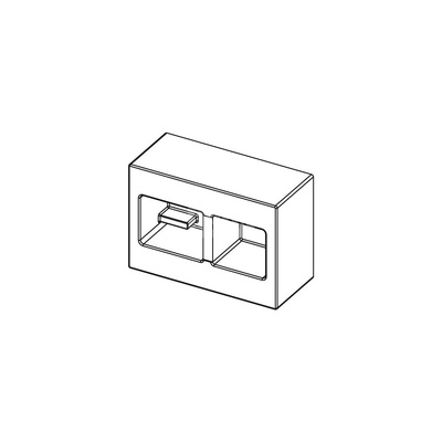 TECEbox - szablon styropianowy do montażu przycisku spłukującego do stelaża WC TECEbox w przypadku montażu przycisku w wersji zlicowanej