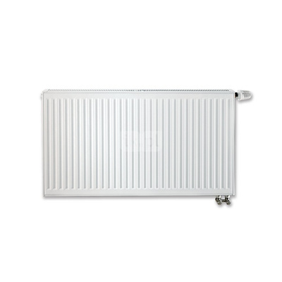 Grzejnik płytowy typ 44 TERMO TEKNIK Termolux VK zasilany z dołu z wbudowanym zaworem termostatycznym wym. 200 x 1400 mm, kolor biały, moc 1656 W