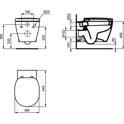 Miska WC wisząca IDEAL STANDARD CONNECT