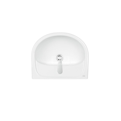 Umywalka mała Koło Solo, B40cm, H17cm, T33cm, z otworem na baterię, z przelewem