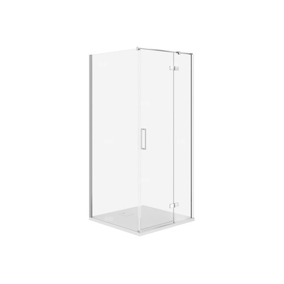 SET C529 KABINA CITY PRAWA CHROM 80X80X195+TAKO SLIM BIAŁY WIR