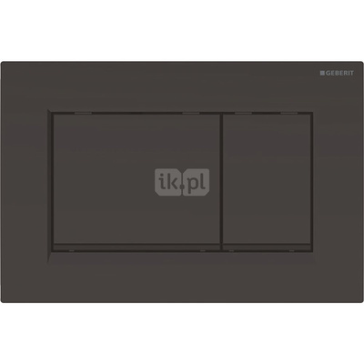 Przycisk uruchamiający Geberit Sigma20, przedni, czarny-czarny mat-czarny, prostokątny