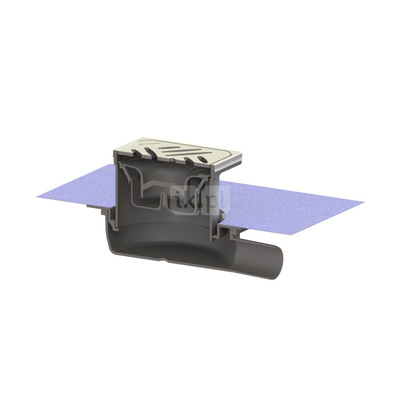 Wpust Ultraflat 79 DN 40 z nasadką z rusztem szczelinowym z L&L