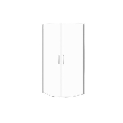 KABINA PRYSZNICOWA PÓŁOKRĄGŁA DRZWI PEŁNE MODUO 80X80X195 SZKŁO TRANSP