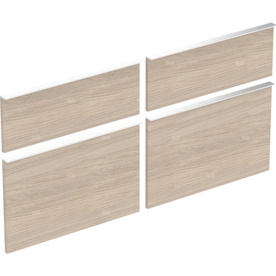 Zestaw frontów szuflad do szafki pod umywalkę podwójną GEBERIT iCon, kol. dąb melamina, struktura drewna szer.1200 mm